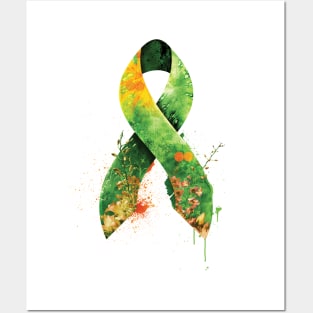 green ribbon Posters and Art